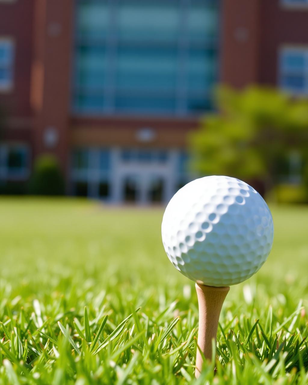 Golf ball on tee